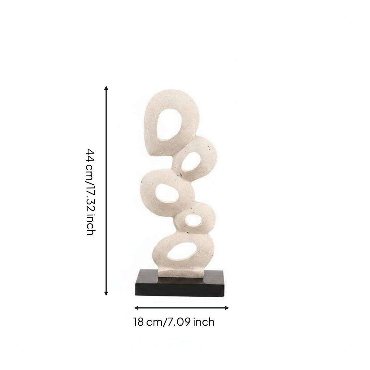Geometric Tabletop Statue Gift Idea Abstract Loop Statue Collectible Table Ornament for Office