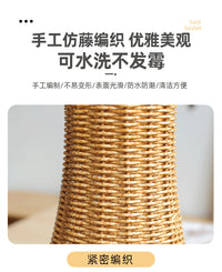 中式手工编织桌面插花瓶仿真装饰花器插花篮禅意鲜花花瓶套