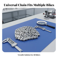 Cycle Chain Universal Fit Electric Bike Chain Drivetrain Part Long-Lasting Wear-Withstand Ant for Cyclist S, Commuting