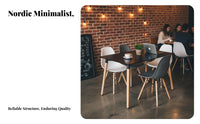 Multi-Functional Mid-Century Modern Design Table Sturdy and Stable Simple Negotiation Table Strong Load-Bearing Home Furniture Easy Assembly for Restaurant Owners, Homeowners, Apartment Dwellers, Cafe, Small Areas, Office, Living Room