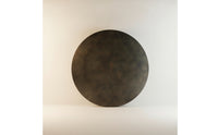 Round Wall Plaque Modern Metal Wall Decor Matte Black for Entryway, Renters
