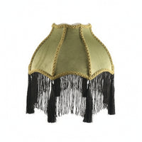 Lamp Shade with Fringe Trim Soft Light Cover Warm for Bedroom