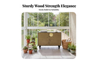Mid-Centuryera Modern and aesthetic Woven Door Cupboard Freestanding Design Storage Cabinet Multifunctional Sideboard Sturdy Construction for Apartment Dwellers, Homeowners, Interior Decorators, Entryway, Hallway, Living Room, Bedroom