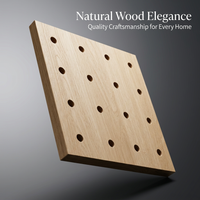 Solid Wood Pegboard Shelf for Wall, Wooden Pegboard Shelves with Hooks, Peg Board Organizer Storage, Craft Room Shelving Unit