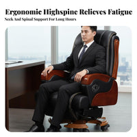 Electric Reclining Task Chair with Footrest Highspine Design Office Furniture 360-Degree rotate robustDuty Construction