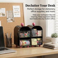 Coffee Capsule Holder Desktop Storage Box with Acrylic Panel, Drawer Style Tea Organizer for Desk Kitchen Countertop