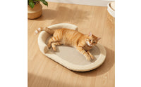 Cat Sofa Bed with Scratcher Soft Cat Scratcher Bed Oval for Kittens