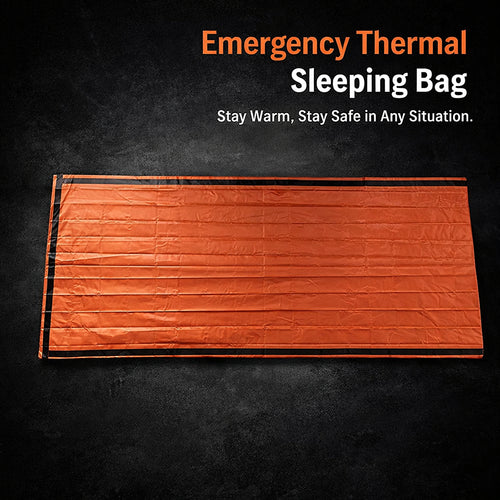 Emergency Sleeping Bag Lightweight PE Foil Thermal Sack, Waterproof Windproof Mylar for Hiking Outdo - Image 2
