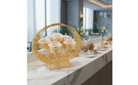 Compartment Snack Box with Lid Covered Candy Dish Dustproof Divided Serving Tray for Tea Time