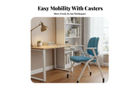 Folding Training Chair with Tablet Writing Surface Space-Saving Design Office Furniture Firm Padding Sliding Writing Surfacerest