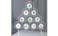 European Design Donut Stand Stereoscopic Presentation Donut Display Rack Food Grade Wrought Iron Pastry Stand Large Capacity for Bakers, Caterers, Wedding, Shop Window