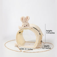 Small Animal Carrier with Acrylic Space Capsule Window, Glossy velvet Animal Transport Bag, Outdoor Pet Travel Bag for Hamster, Bird, or Squirrel