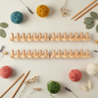 Adjustable Wooden Knitting Loom Polished Finish Adjustable Wooden Loom