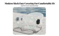 Anti-Fog Nose Cover Swim Mask Waterproof Snorkel Mask Nose Cover HD Vision for Snorkelers, Beginners, Underwater Exploration, Pool, Ocean