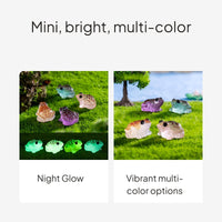Luminous Mini Frog Resin Figurines for Aquatic Decor