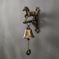 Running Horse Entry Chime Easy Installation Farmhouse Horse Bell Tarnish
