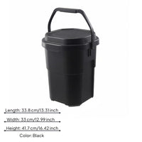 Lidded Plastic Pail with Lid Storage Container Rounded Edges
