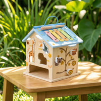 Wooden Busy House Colorful Activity House Fine Motor Sensory Game Toy Developmental for Toddlers