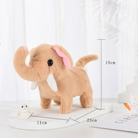 Electric Plush Elephant Toy Walking Talking Moving Head and Tail Children's Toy
