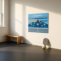 Printed Pickleball Training Wall Decal Rectangular Sports Gear Residueno-Residue Exercise Aid