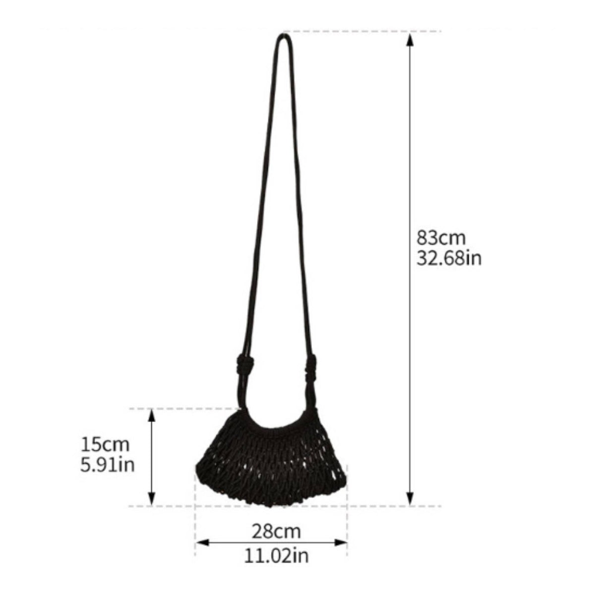 Hollow Net Bag Beach Vacation Aesthetic Woven Phone Bag Handwoven Look