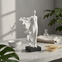 Abstract Woman Figurine Elegant Woman Sculpture Resin for Living Room