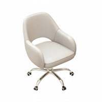 Armless wheeled Chair Adjustable Height Task Seat Wheeled Base for Bedroom, Women