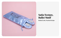Ballet Footwear Pouch Portable Dance Bag Silky Texture Drawstring Dance Pouch for Dancers, Ballerinas, Recitals