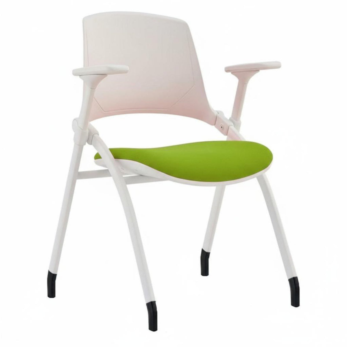 Rolling Chair with Writing Tablet Support Conference Seating Wheeled Base