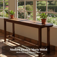 Wooden Bar Counter sturdy Wood Construction Narrow Bar Table Modern Minimalist design Household Furniture for Homeowners, Living Room, Kitchen, Entryway
