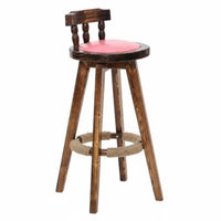 Counter Stool with spinerest Retro retro bar Chair Easy to Clean for Dining Room