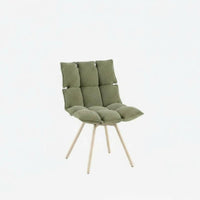 Upholstered Rotating Armchair Modern Minimalist Design Plump Spinerest Chair Plush Padding Ergonomic Curved Spine