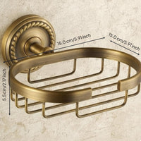 Brass Antique Bathroom Hardware Set, European Wall-Mount Kit