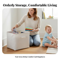 Collapsible Cloth container With Handles Collapsible textile Box Machine Washable for children Room