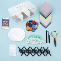 Allcomplete Kit Set Trading Card Cleaning Kit Anti-Static Cloths Sports Card Grading Kit Safeguarding Storage Case