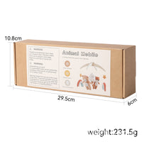 Crystal Velvet Animal Crib Mobile with Elephant and Fox