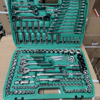 German Import 216-Piece 72-Tooth Auto Repair Tool Set with Socket Wrenches