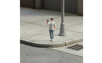 1:64 Scale Mobile Photo Figure Young Man Figurine Realistic Features 1:64 Scale
