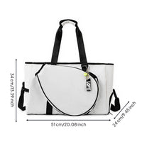 Large Tennis Shoulder Bag Shoe Compartment Tennis Tote Bag Water-Resistant Athletic Gear
