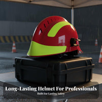 Firefighter Salvage Headgear Heat Resistant F2 Salvage Helmet Impact Resistant Firefighter Guard Ed Hard Hat for Firefighters, Firefighting Areas