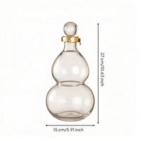 Transparent Glass Wine Bottle Glossy Finish Drinkware Narrow Neck