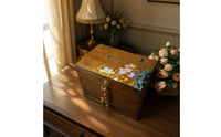 Wooden Jewelry Box with Drawers Traditional Jewelry Box with Drawers Vintage for Women, Collectors, Dresser, Vanity, Bedside Table
