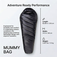 Sleeping Bag for Camping, Mummy Design with 400T 20D Waterproof Nylon, Lightweight Outdoor Gear, Col - Image 5