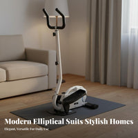 Silent Operation Mini Elliptical Stepper Quiet & Fluid Portable Elliptical Exercise Equipment Low Effect Mini Stepper Anti-Slip Pedals for Beginners, Seniors
