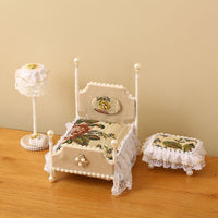 1:12 Dollhouse European Princess Bed and Double Sofa Set for OB11 Model Toys