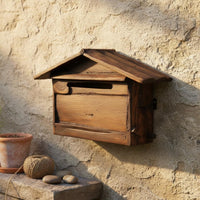Rainproof Wooden Mailbox Weather Resistant Home Decor Easy Installation