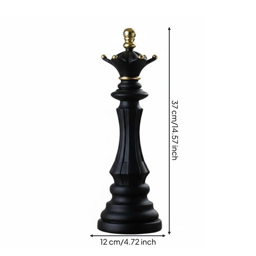 Resin Chess Piece Decor Elegant Design Resin Chess Figurine Collectible