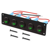Universal Fit Marine Boat Switch Panel Multi-Function Automotive Electrical Part Pre-Wired for Car Modifiers