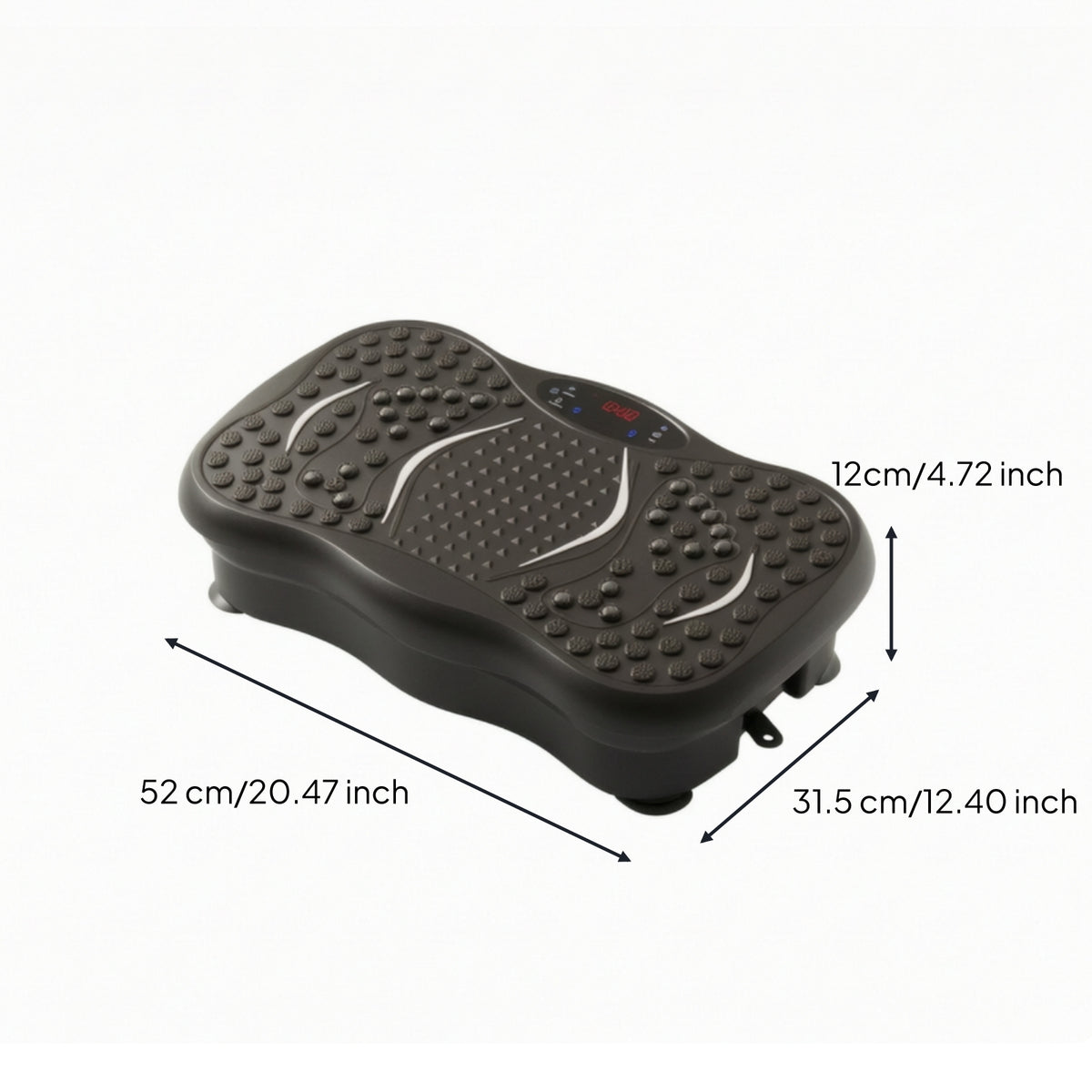 Slimline Vibration Plate Anti-Slip Vibration Platform Compact Vibrating Platform Space-Efficient for Adults, Seniors, Home Gym, Living Room