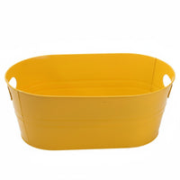 Oval Metal Ice Bucket Keeps Drinks Cold Metal Ice Bucket Rust Resistant Oval Beverage Chiller for Bartenders, Event Planners, Parties, Outdoor